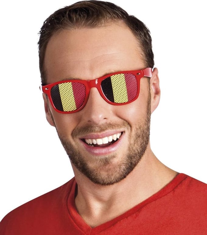 24 stuks: Partybril Belgie - Rood
