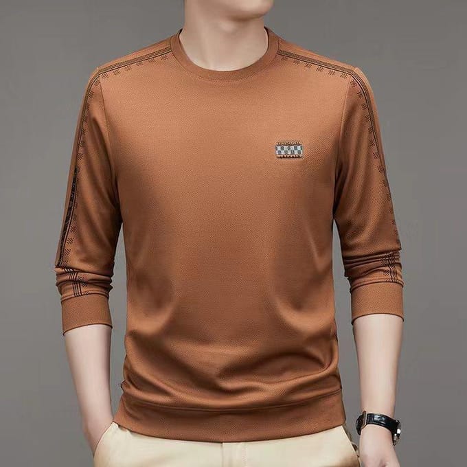Herfst Mannen Geborduurd Sweatshirt Ronde Hals Losse Pullover Jeugd Casual Basislaag 4XL