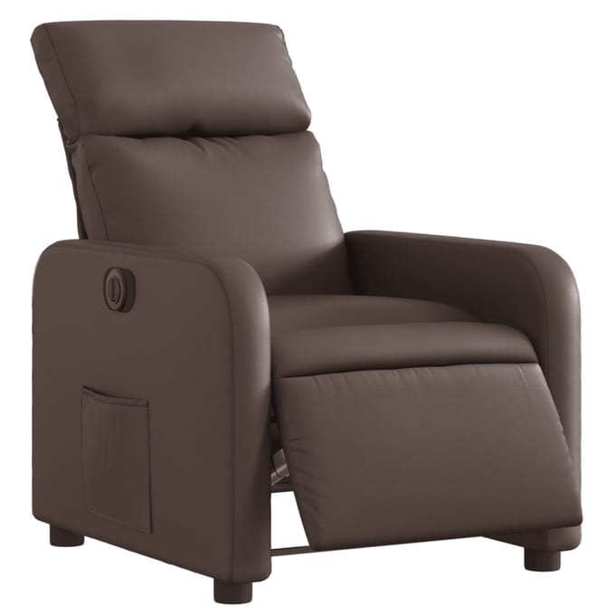 vidaXL - Fauteuil - verstelbaar - elektrisch - kunstleer - bruin