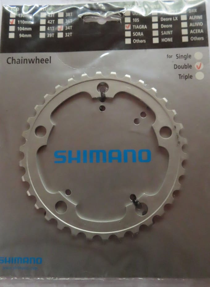 Kettingblad 34T Shimano Tiagra RC-R600 / 4550 - Zilver