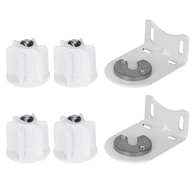 2 Stuks Lager Rechte Middenbeugel Handmatig Elektrisch Gordijn Hef Rolgordijn Accessoires white