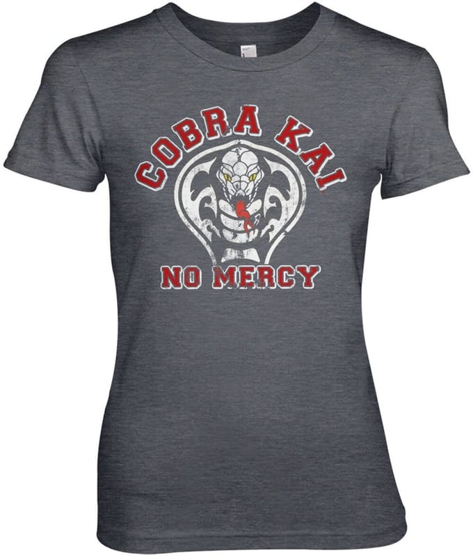 Cobra Kai No Mercy Girly Tee dames-T-shirt Dark-Heather