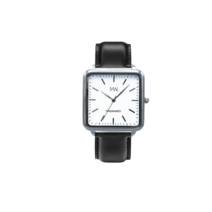 Square horloge zilver