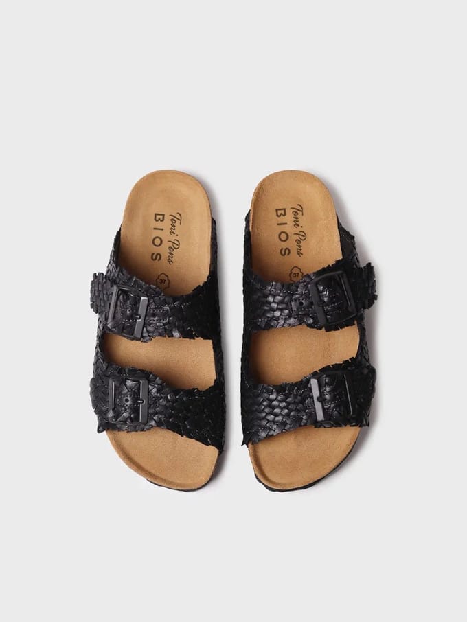 Damessandaal met BIO-stijl gespen | GUAM-TE
