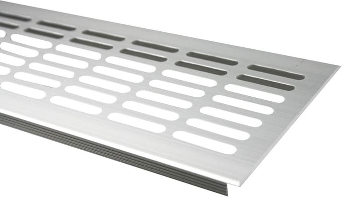 Ventilatierooster RVS-look Aluminium Geperforeerd Rooster Diverse Maten