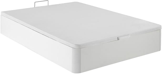 Vente-unique Set 160 x 200 cm bedbodem met opbergruimte, wit + matras van schuim van 30 cm dik - SOLAK van YSMÉE