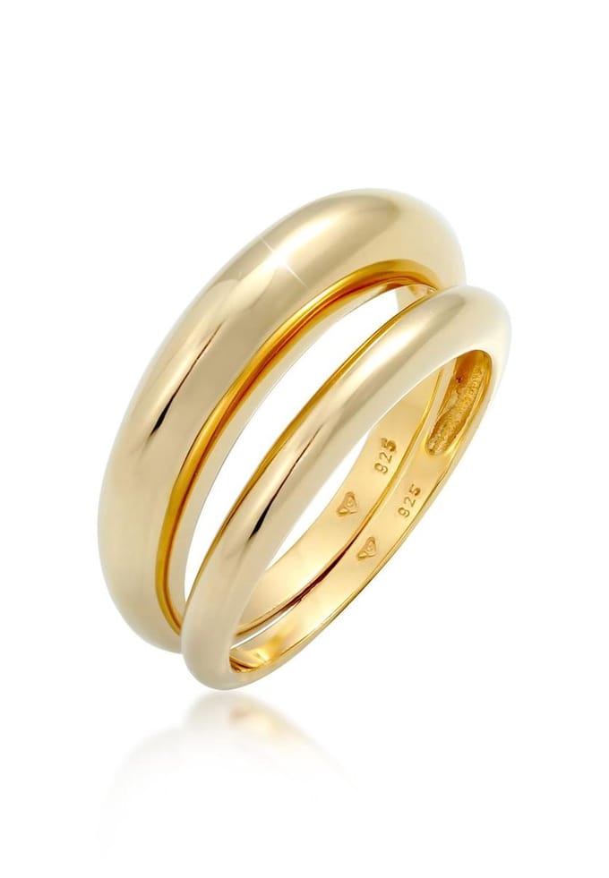 Elli PREMIUM - Ring - Dames Ring Set Basic Chunky Trend Blogger in 925 Sterling Zilver - Dames