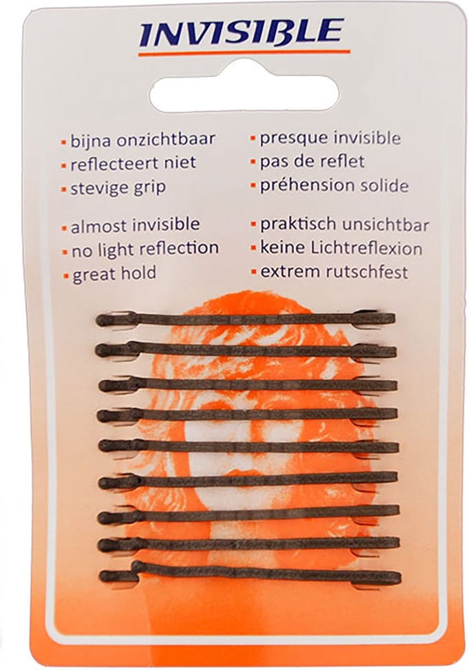 Invisible Haarschuifjes Invisible bruin kort schuifspeld