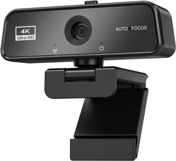 Webcam voor PC - Streaming Camera - 4K Kwaliteit - Zwart