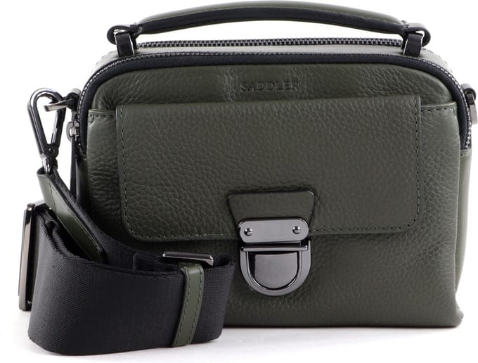 SADDLER Leren Schoudertas Handtas Neptune Dusty Olive Groene