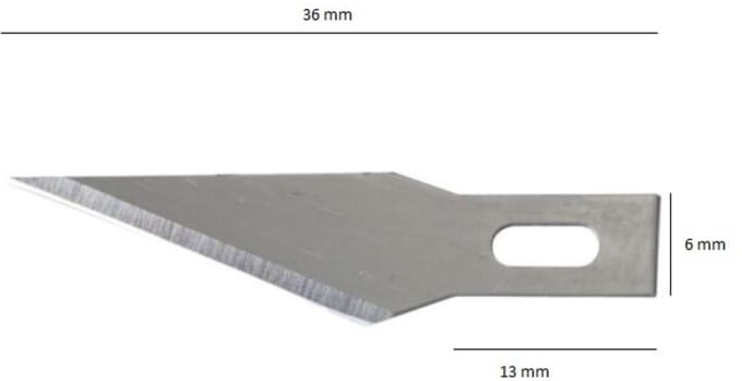 HobbyGros Tools Reserve Mesjes – 5 stuks – Vervangmesjes voor Hobbymes / Precisiewerk