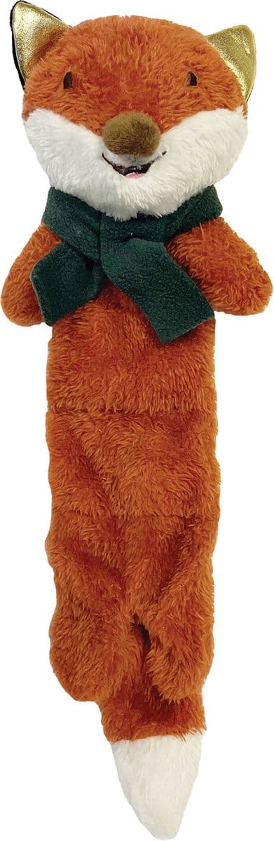 Happy Pet Forest squeaky fox pluche hondenspeelgoed met pieper 39 x 11 x 7,5 cm