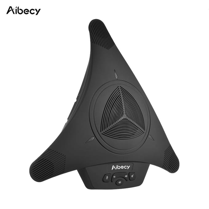 Aibecy Krachtige Omnidirectionele Condensator Microfoon Mic Speaker Speakerphone USB Stekker Black