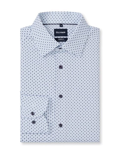 OLYMP Luxor 24/Seven Overhemd, Modern Fit, New Kent, Bleu