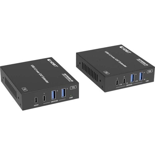 SpeaKa Professional SP-USBE-820 7 + 1 poorten KVM-extender Via PC bedienbaar Zwart