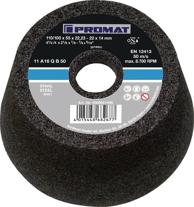Promat slijpkom - 110/100mm - K16 - staal - 4000841496