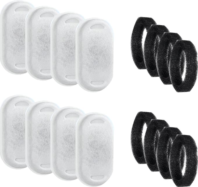 Somstyle 16x Filter Kattenfontein - Drinkfontein Filters Navulling - Waterfilter & Sponsfilter - Waterfontein Kat Accessoires