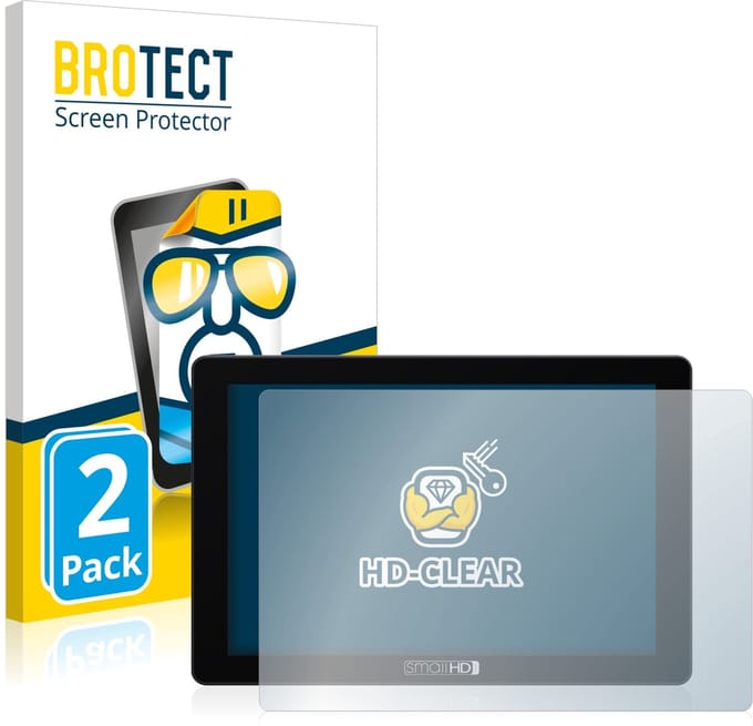 BROTECT - Screenprotector voor SmallHD 702 Touch - Folie Beschermfolie transparant 2 Stuks