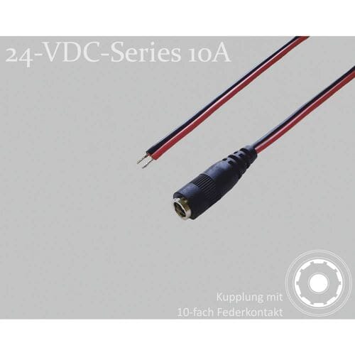 BKL Electronic DC-connector DC-koppeling - Vertind 5.5 mm 2.1 mm 1.5 m 1 stuk(s) Single