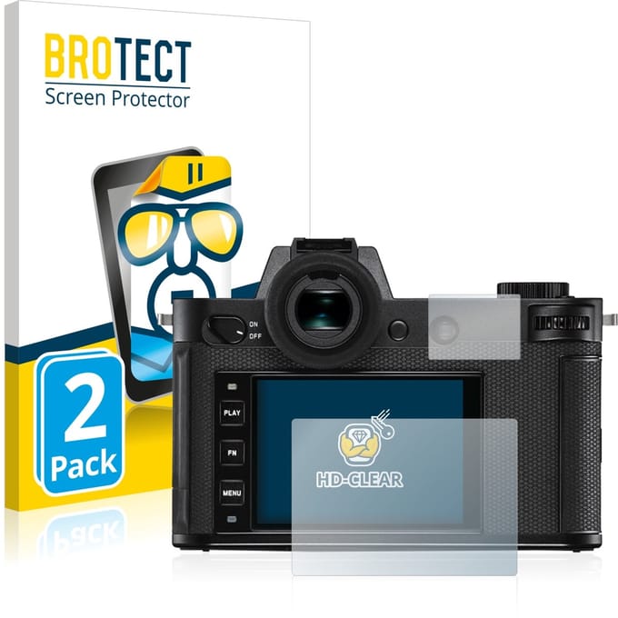 BROTECT - Screenprotector voor Leica SL2 - Folie Beschermfolie transparant 2 Stuks