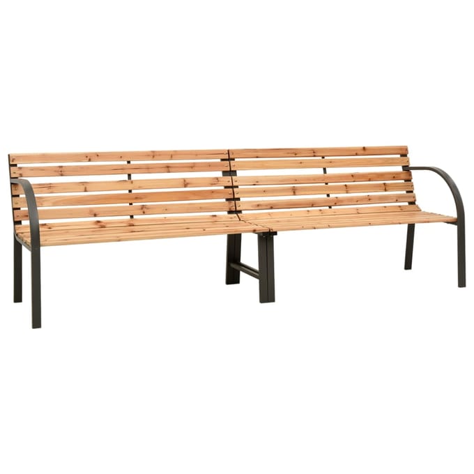 vidaXL - Tuinbank - dubbel - 225 - cm - massief - vurenhout