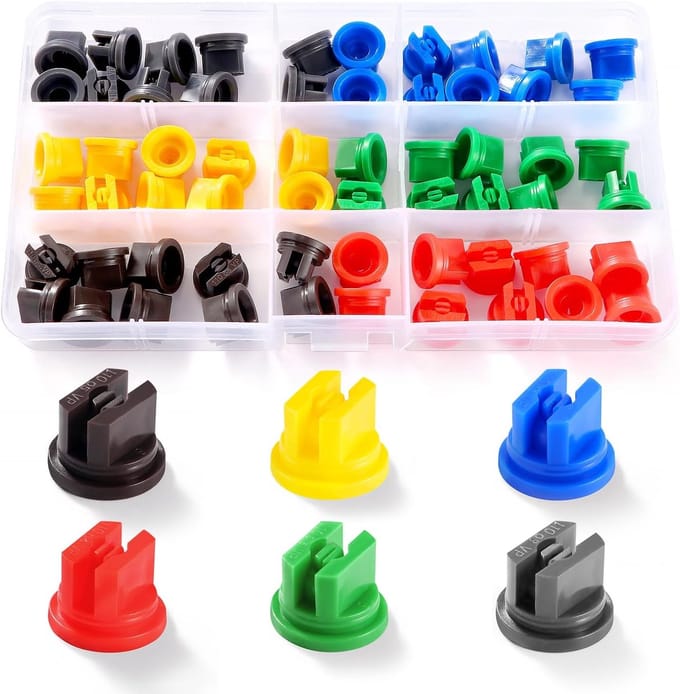 60 Pcs Impeller-Shaped Atomizer Sprayer - High Pressure Impeller Nozzle Spray Nozzle 110 Degree - Voor Onkruidbestrijding en Drukspuit