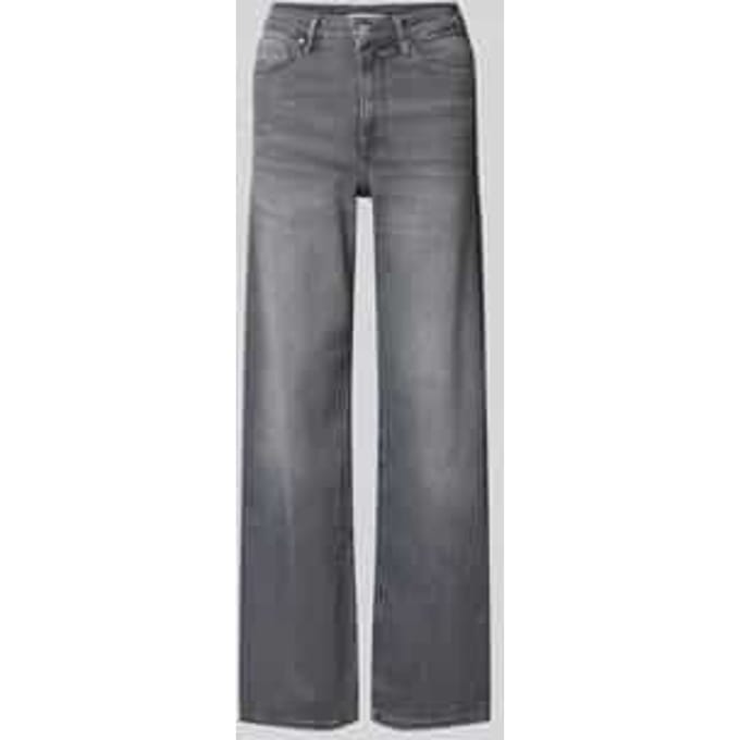 Only grijze dames jeans   High waist   Madison   Stonewash wassing   Wide leg fit   5-Pocket zakken   Knoop- en ritssluiting   High waist Grijs M/30