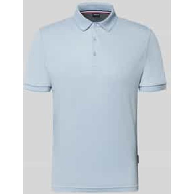 slim fit poloshirt met labeldetail