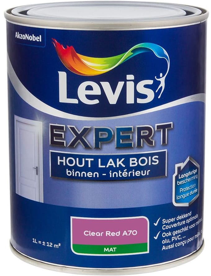Levis - Expert Hout Lak Binnen Mat Mix - Clear Red A70 - Mengverf - 1 L