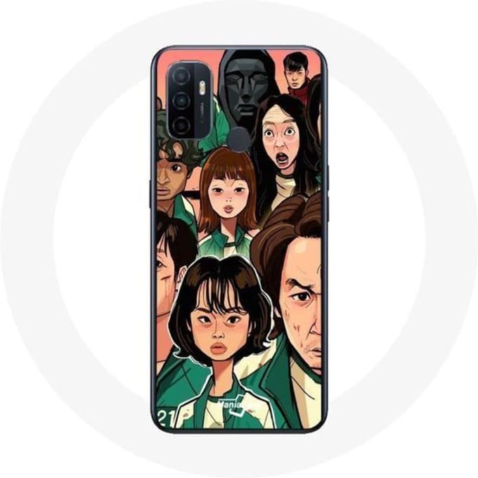 Oppo A53 hoesje Squid Game Fanart karakterposter