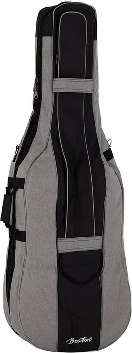 Boston CT-112-GR cello bag 1/2 light grey, 19 mm. padded, 2 straps, various pockets