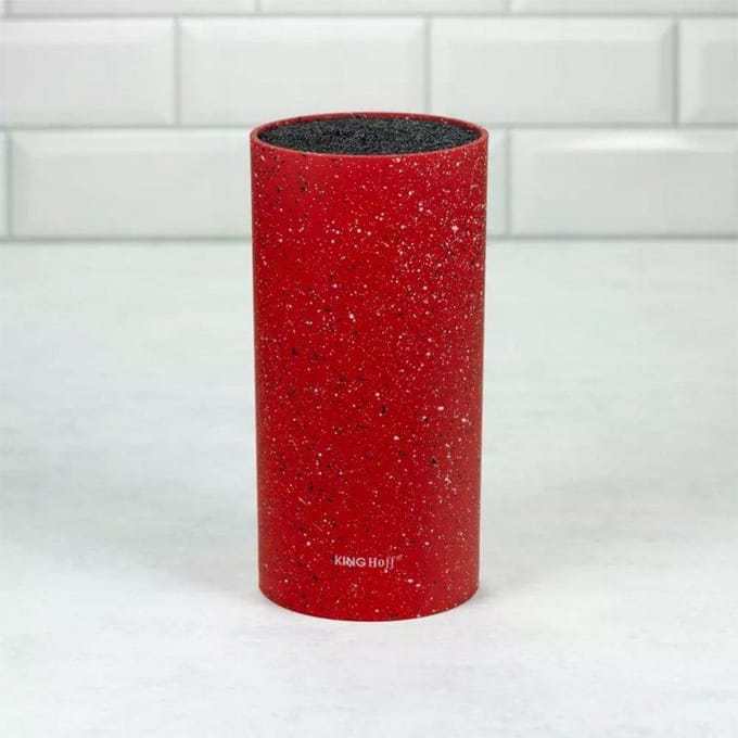 Kinghoff - Messenblok - Marmeren Coating - 11x22cm - Rood