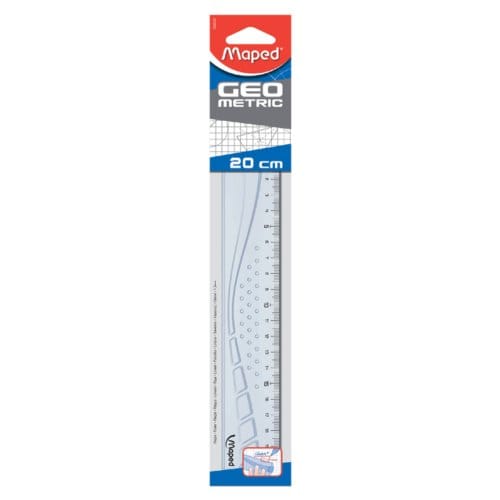Maped liniaal Geometric 20 cm transparant
