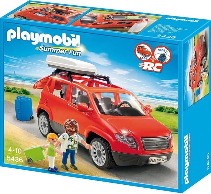 Gezinswagen met dakkoffer / Voiture avec coffre de toit
