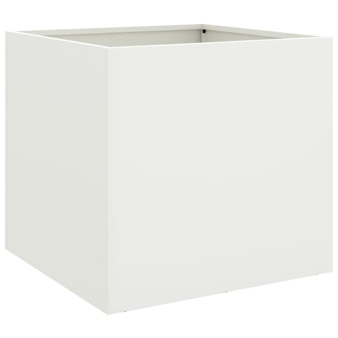 vidaXL - Plantenbak - 42x40x39 - cm - staal - wit
