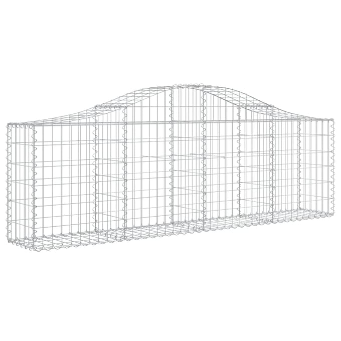vidaXL - Schanskorf - gewelfd - 200x30x60/80 - cm - gegalvaniseerd - ijzer