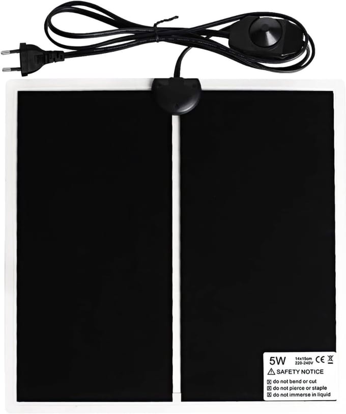Zyrex® Warmtemat Planten - Waterdicht – Kweekmat - Zwart - 15cm x 10cm x 5cm