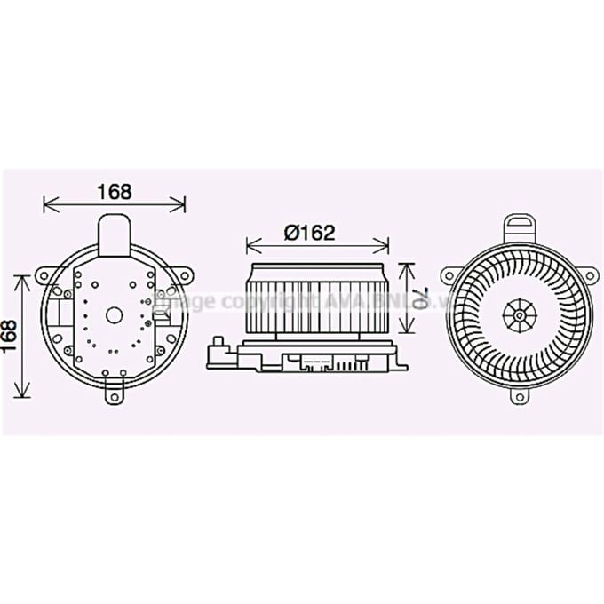 Elektromotor, interieurventilator AVA COOLING TO8740