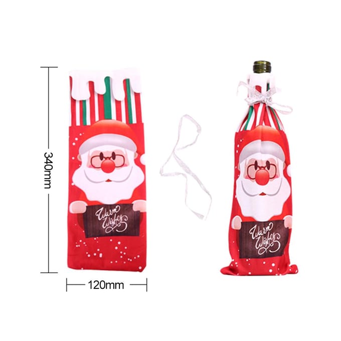 Sac à main pour bouteilles de vin en style Natali avec motif imprimé Babbo Snowman black