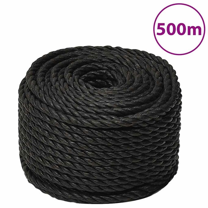 vidaXL - Werktouw - 10 - mm - 500 - m - polypropeen - zwart