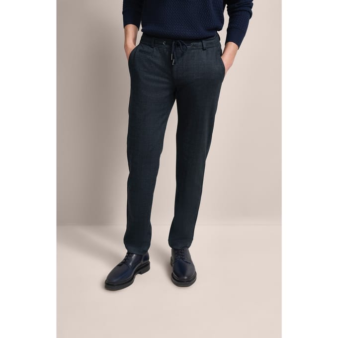 Bugatti Herren Chino met subtiel patroon