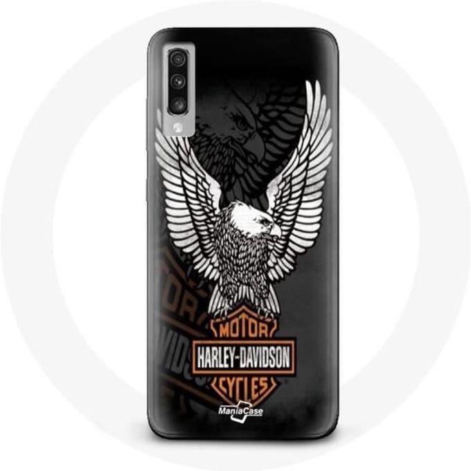 Samsung Galaxy A70 hoesje Harley Davidson adelaarslogo