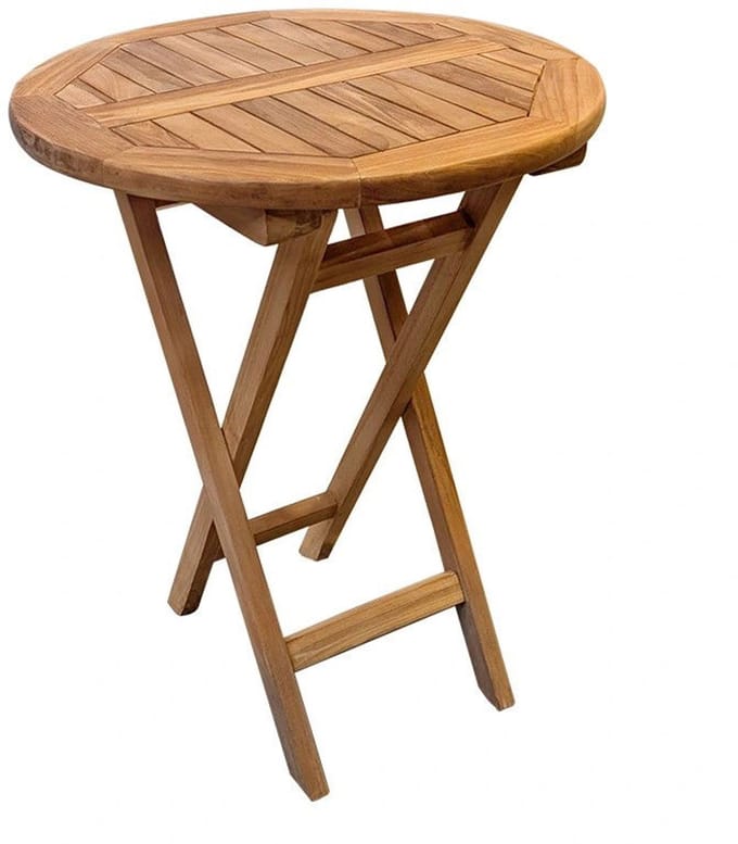Buitengewoon de boet - New Round Klaptafel Teak dia. 60x76 cm