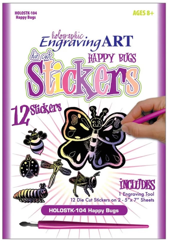 12 stickers van insekten om te scratsen royal langnickel