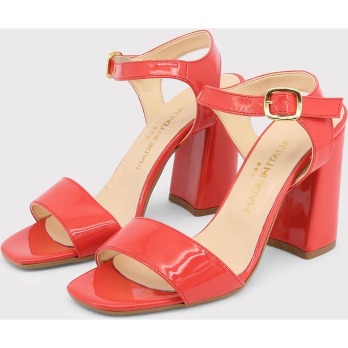 Annika Patenten Leren Blokhak Sandalen