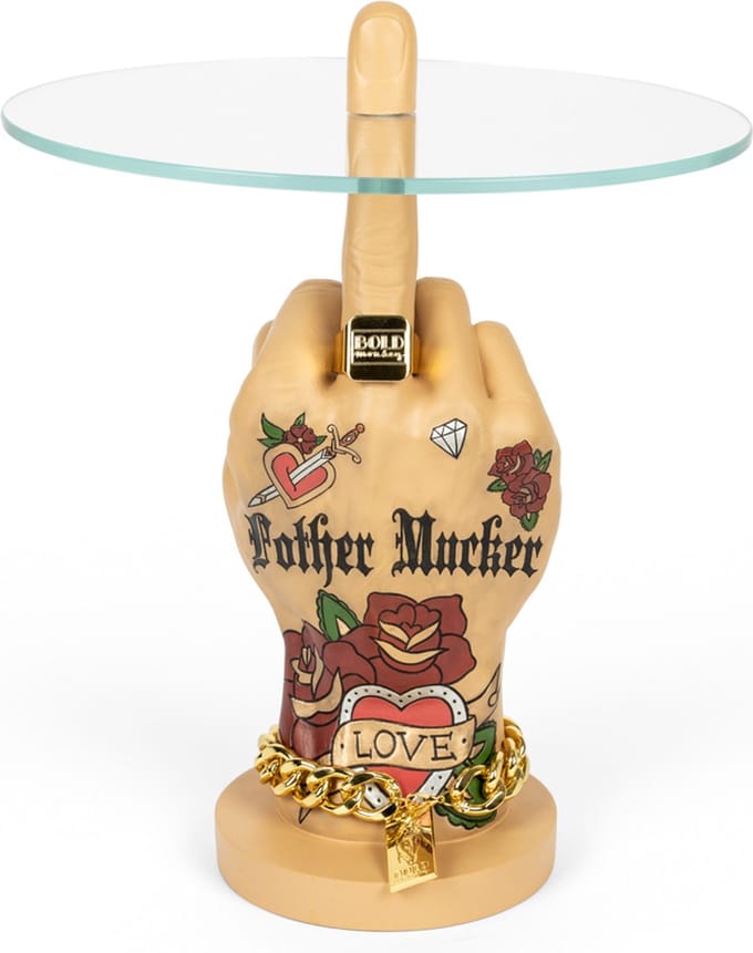 Bold Monkey Fother Mucker Bijzettafel Liefde - Beige