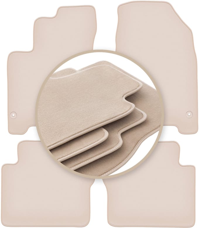 PREMIUM beige matten voor: Renault Koleos I SUV 2007-2016