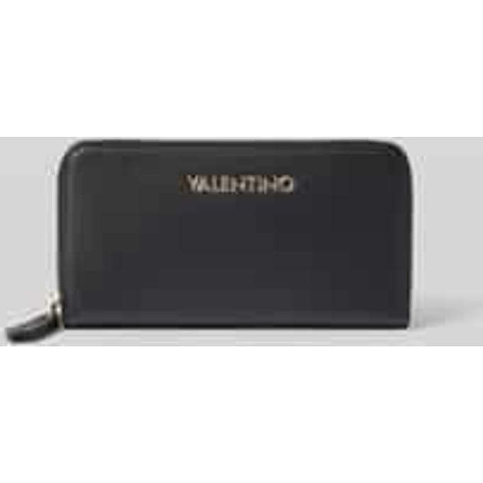 VALENTINO Leren Portemonnee Mandrin Wallet Nero Zwart