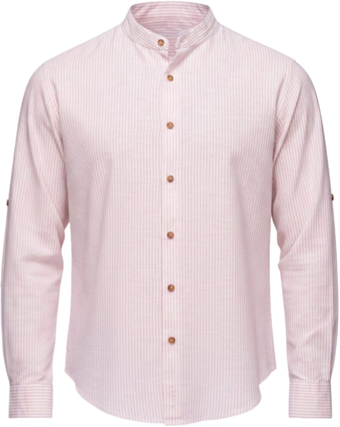 OMBRE Overhemd - Regular Fit - Katoen - Lange Mouw Lichtmauve M