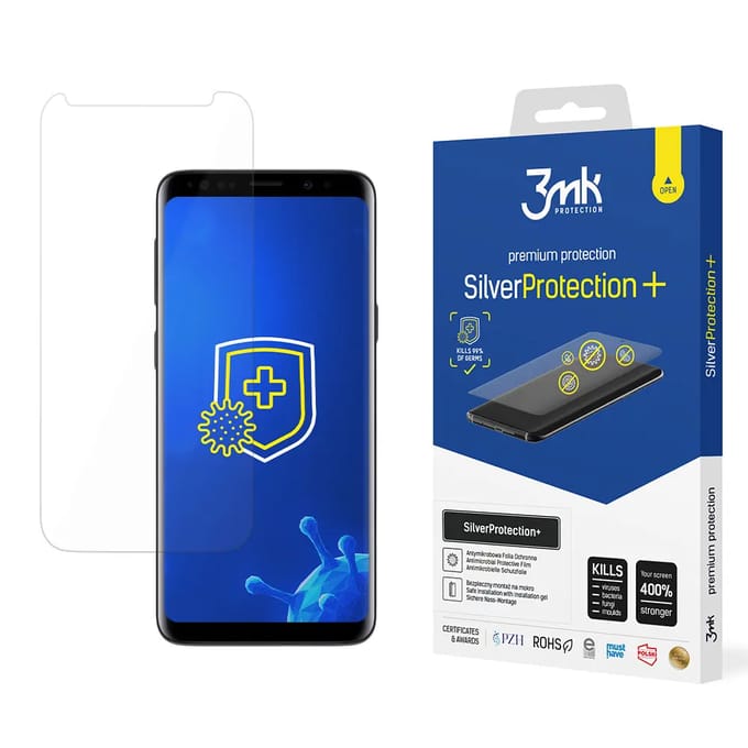 Antimicrobiële beschermingsfilm 3MK Samsung Galaxy S9 SilverProtection+